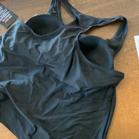 New Sporty Racer Back Tankini Top Swimsuits For All Plus size 18 black - Picture 4 of 4